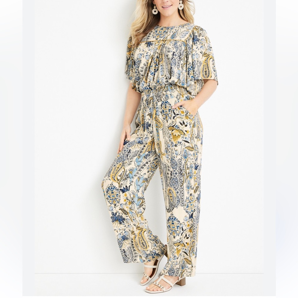 Maurices Paisley Print Crinkle Pants and Top